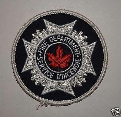 Fire Department/Service D'Incendie Shoulder Patch