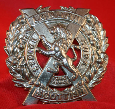 14th County London Battalion LONDON SCOTTISH Cap Badge