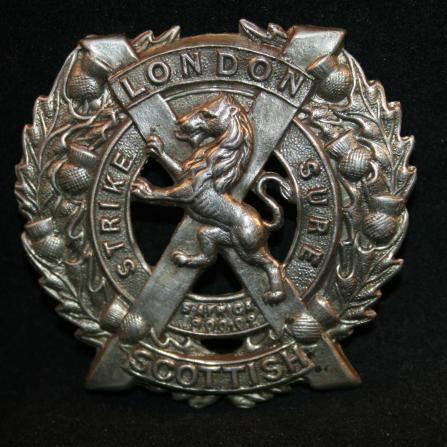 14th LONDON REGIMENT (London Scottish) Cap Badge.