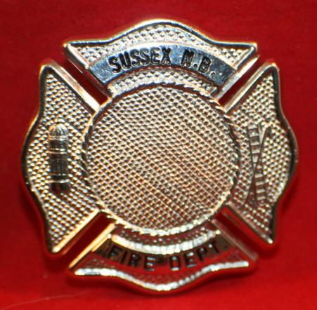 SUSSEX New Brunswick, FIRE DEPARTMENT Badge. STOKES Maker