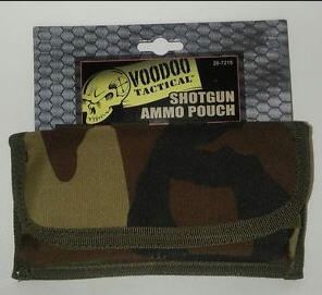 Shotgun Ammo Pouch with Vertical Straps - Color Woodland Camo