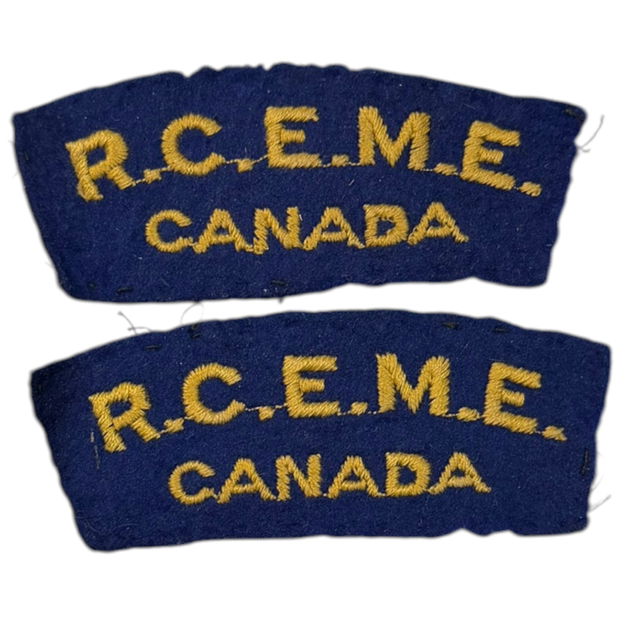 WW2 RCEME Cloth Patch Insignia Pair – Marway Militaria Inc & Winnipeg ...