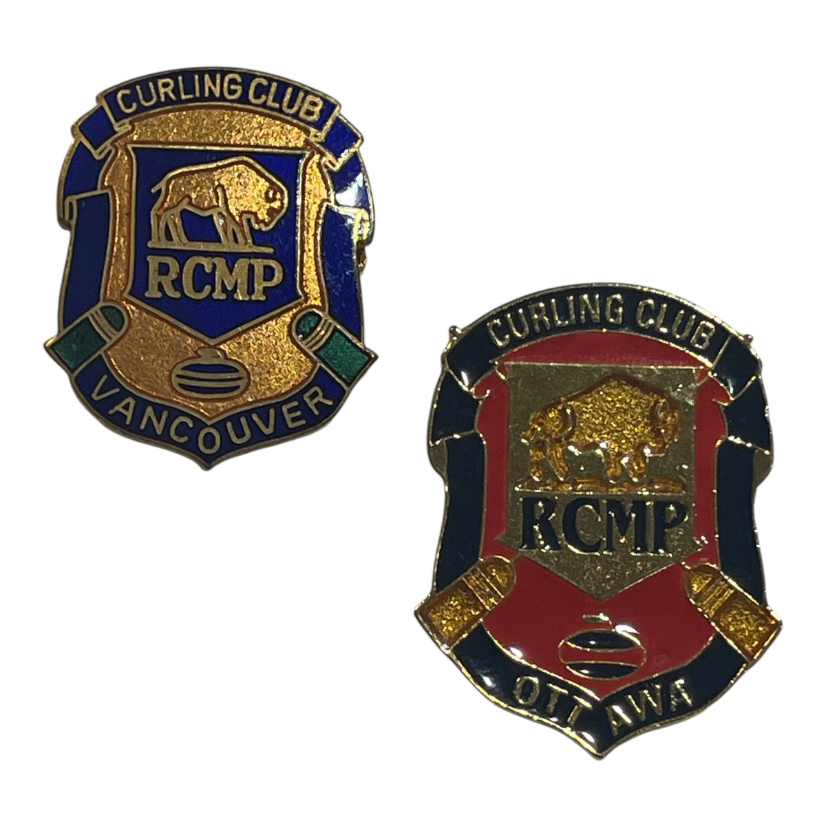 Lot of 2 RCMP Curling Club Lapel Pins – Marway Militaria Inc & Winnipeg ...