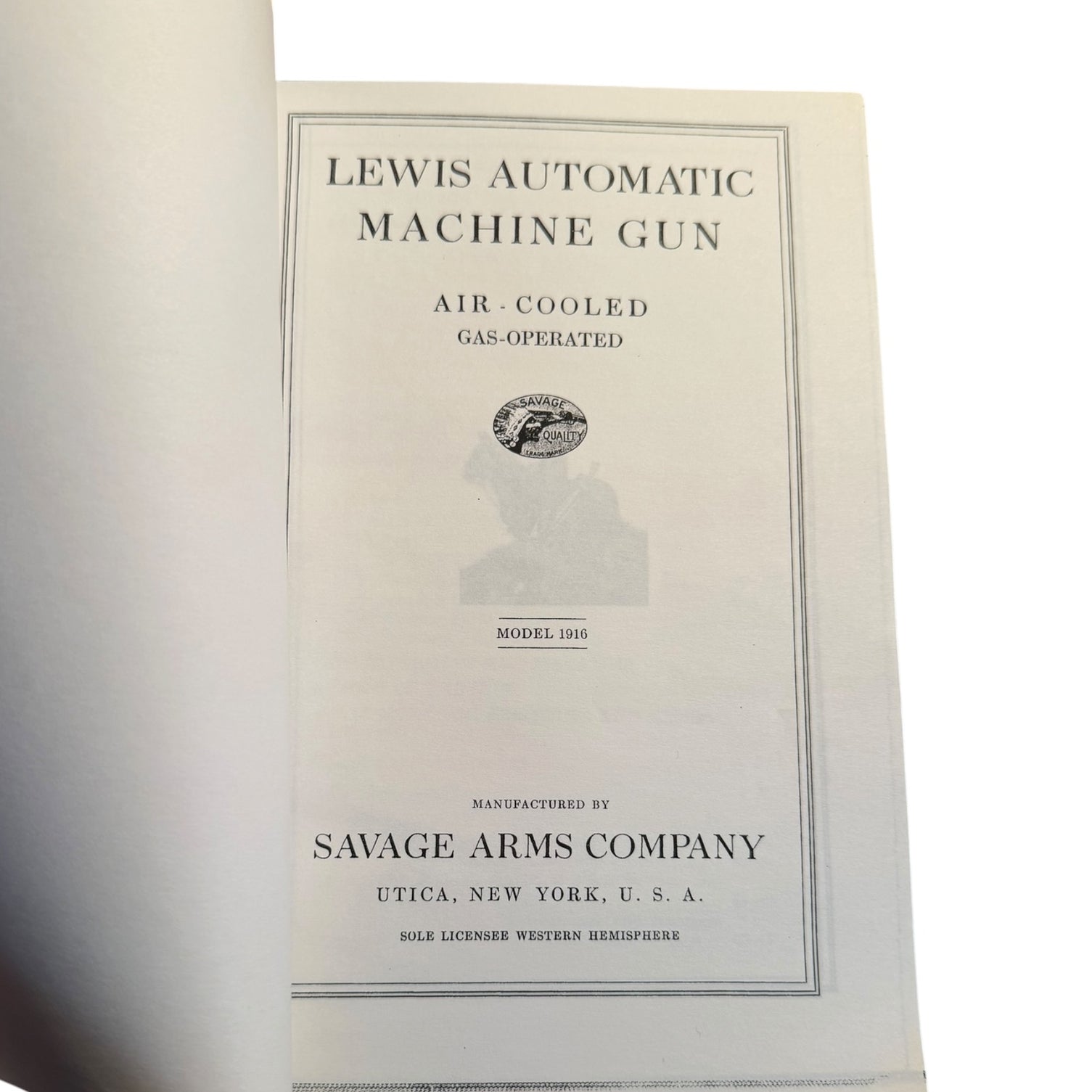 Booklet Lewis Automatic Machine Gun, Model 1916 – Marway Militaria Inc ...