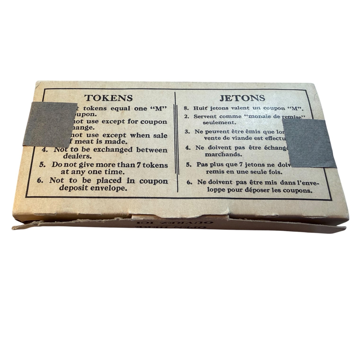 WW2 Canadian Meat Token Box – Marway Militaria Inc & Winnipeg Army Surplus