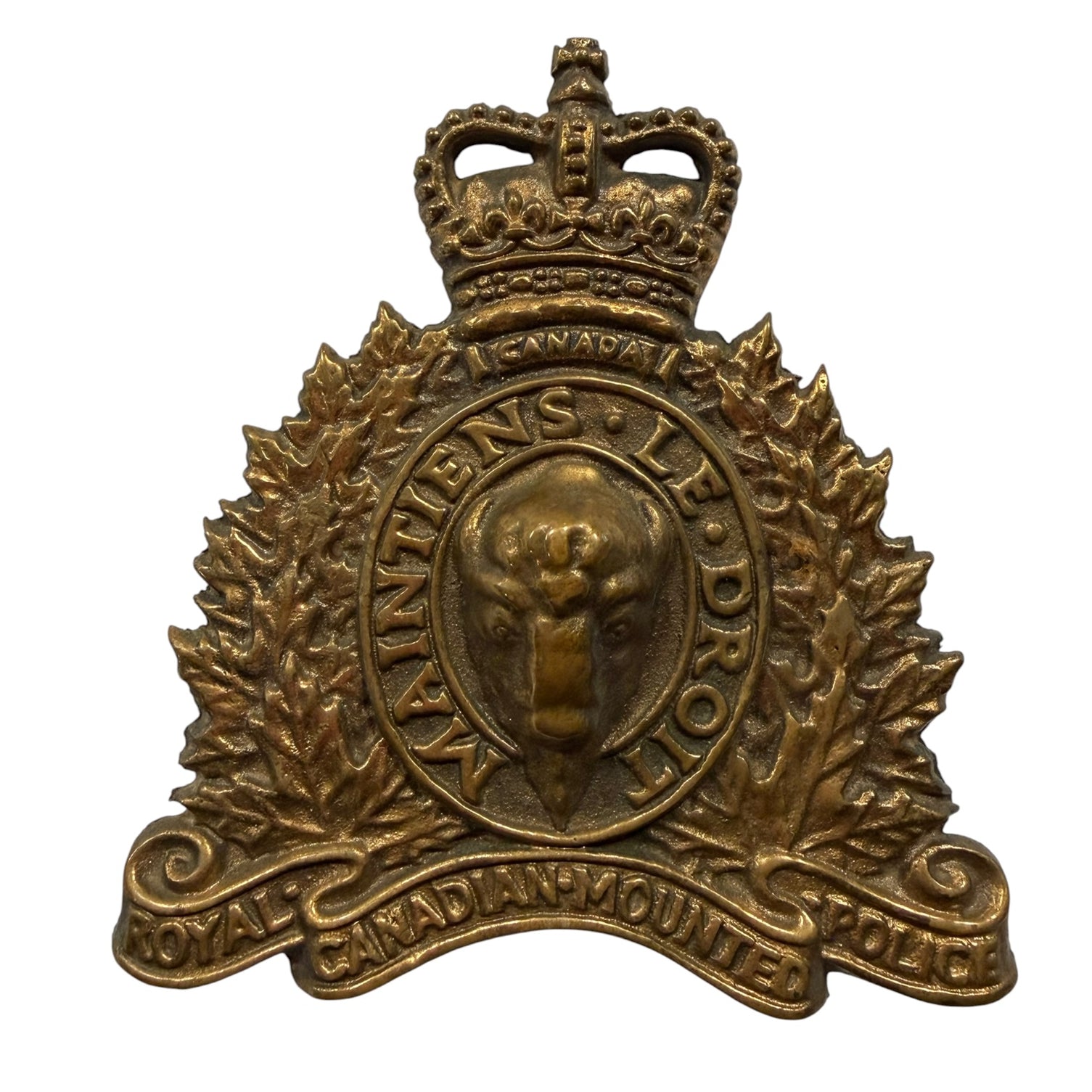 Set of 4 Brass Mounted Police Crests – Marway Militaria Inc & Winnipeg ...