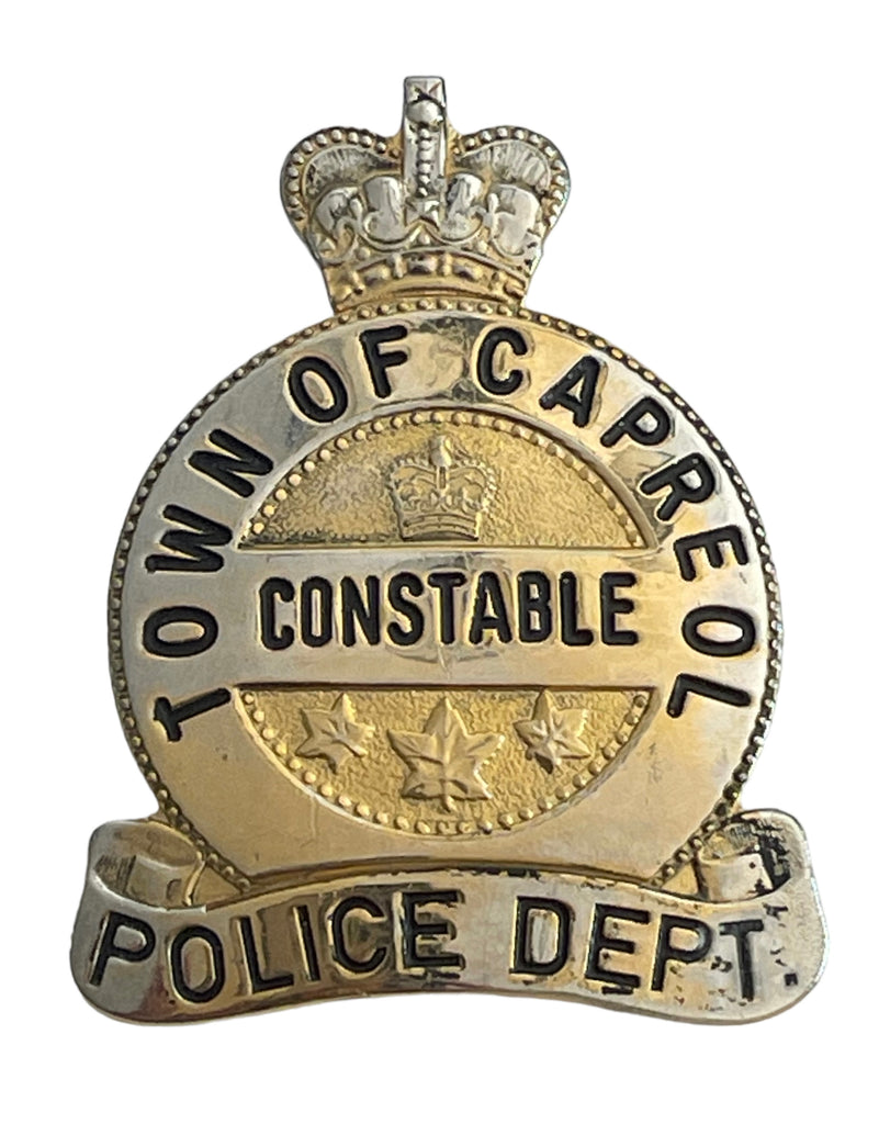 Obsolete Town of Capreol Ontario Constable Police Dept Badge Marway
