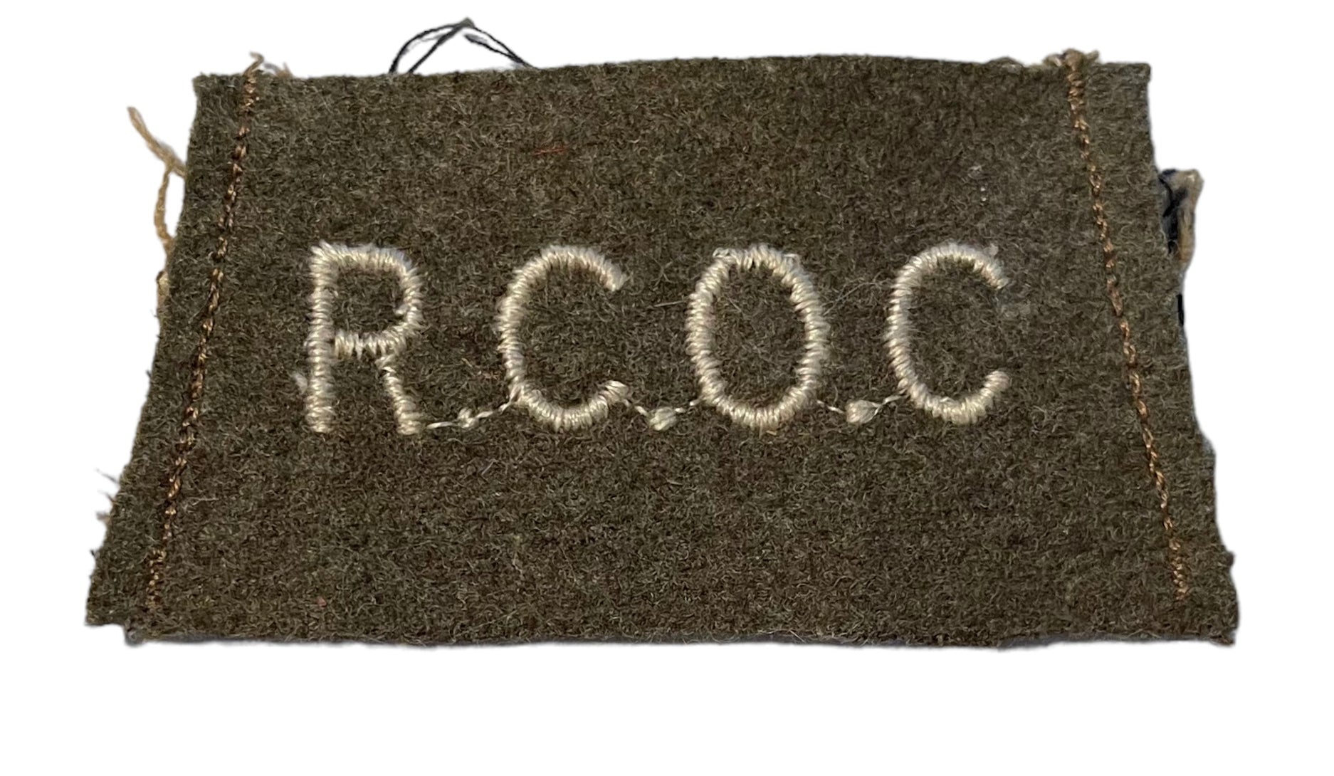 WW2 RCOC Slip on Title – Marway Militaria Inc & Winnipeg Army Surplus
