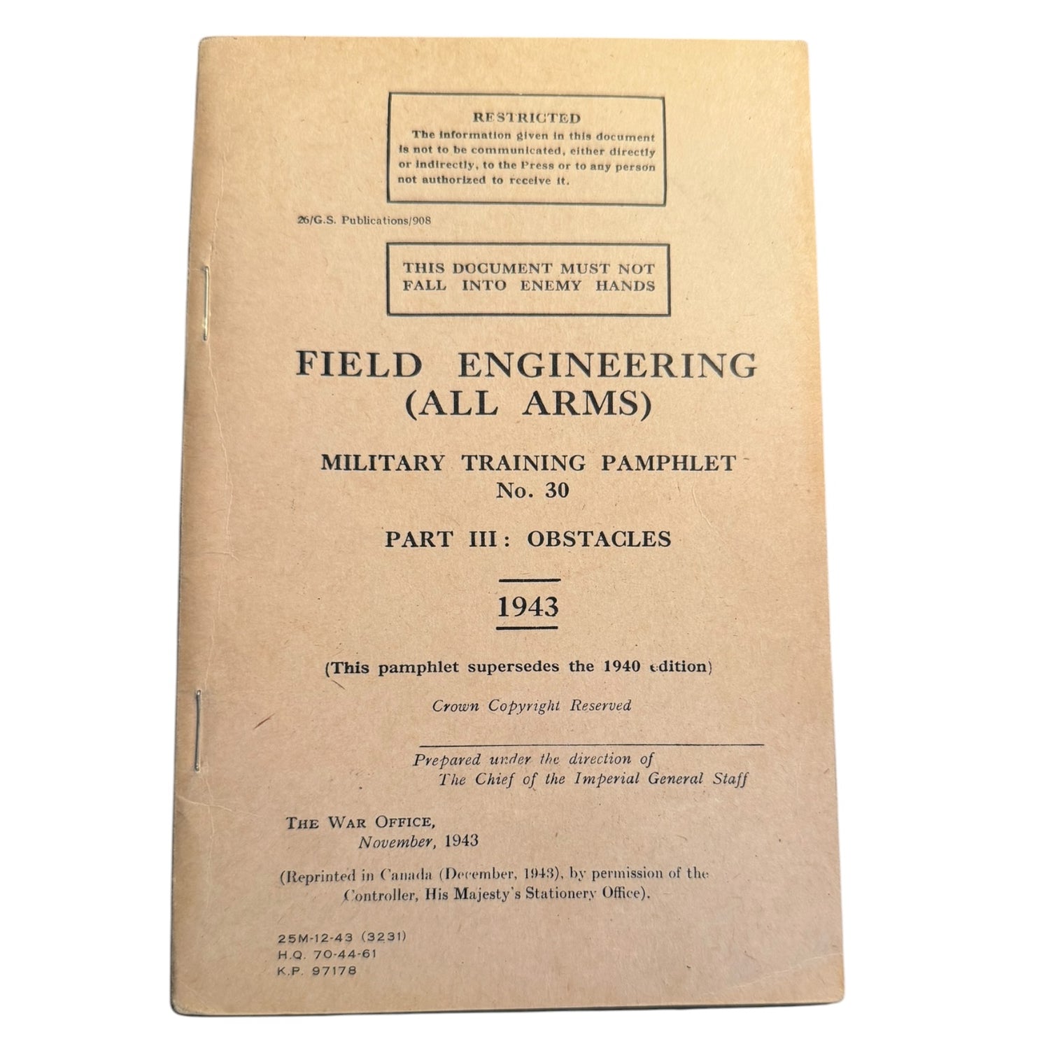 Small Arms Training Pamphlet 30 – Marway Militaria Inc & Winnipeg Army ...