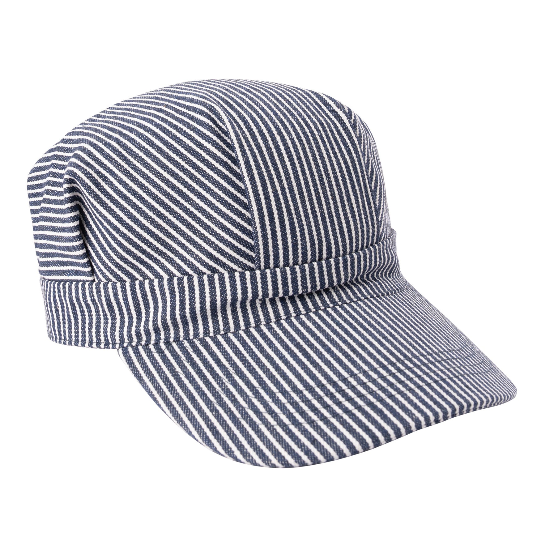 Railroad Style Hickory Stripe Engineer Cap – Marway Militaria Inc ...