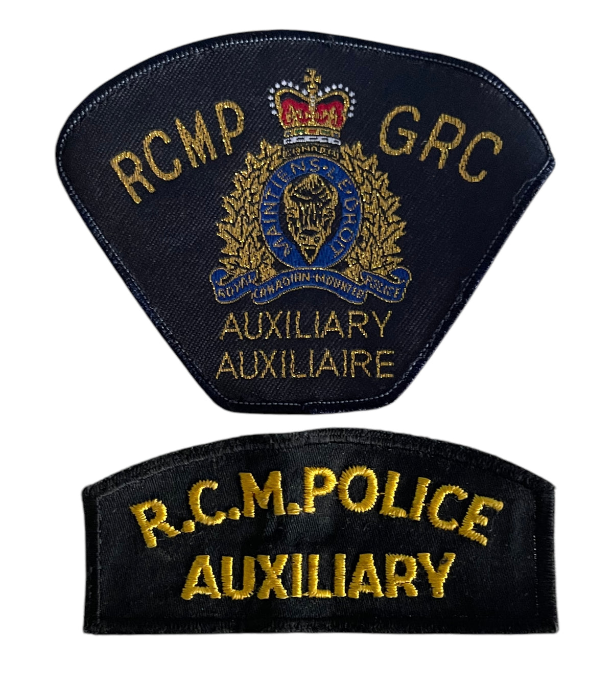 RCMP Auxiliary Auxiliaire Shoulder Flash Lot – Marway Militaria Inc ...