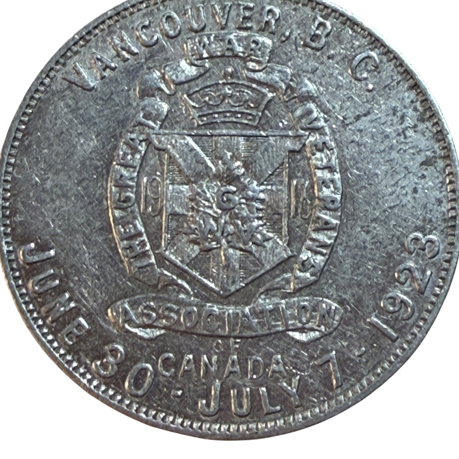 WW1 era, Great War Veterans of Canada Token – Marway Militaria Inc ...
