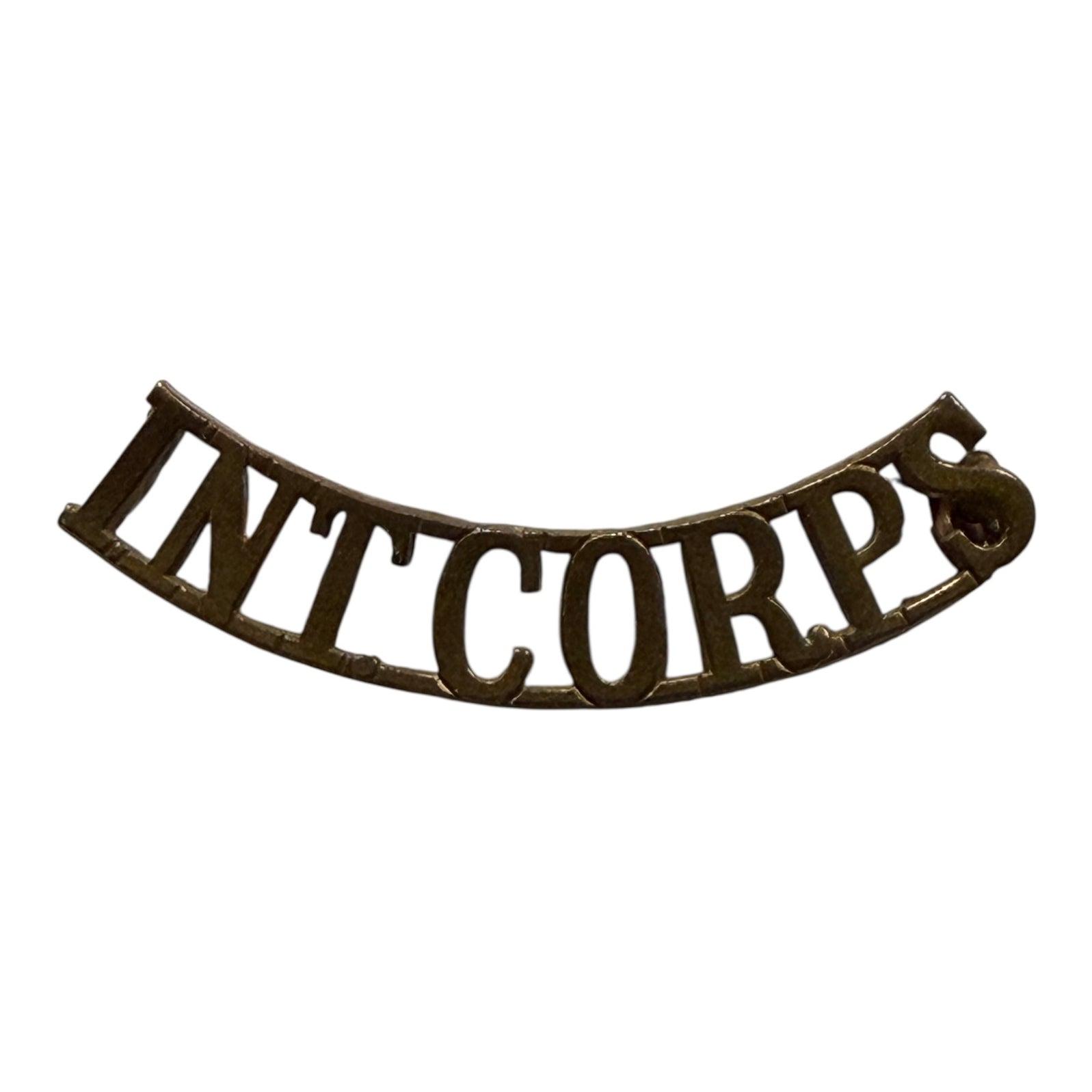 British INT CORPS Shoulder Title Badge – Marway Militaria Inc ...