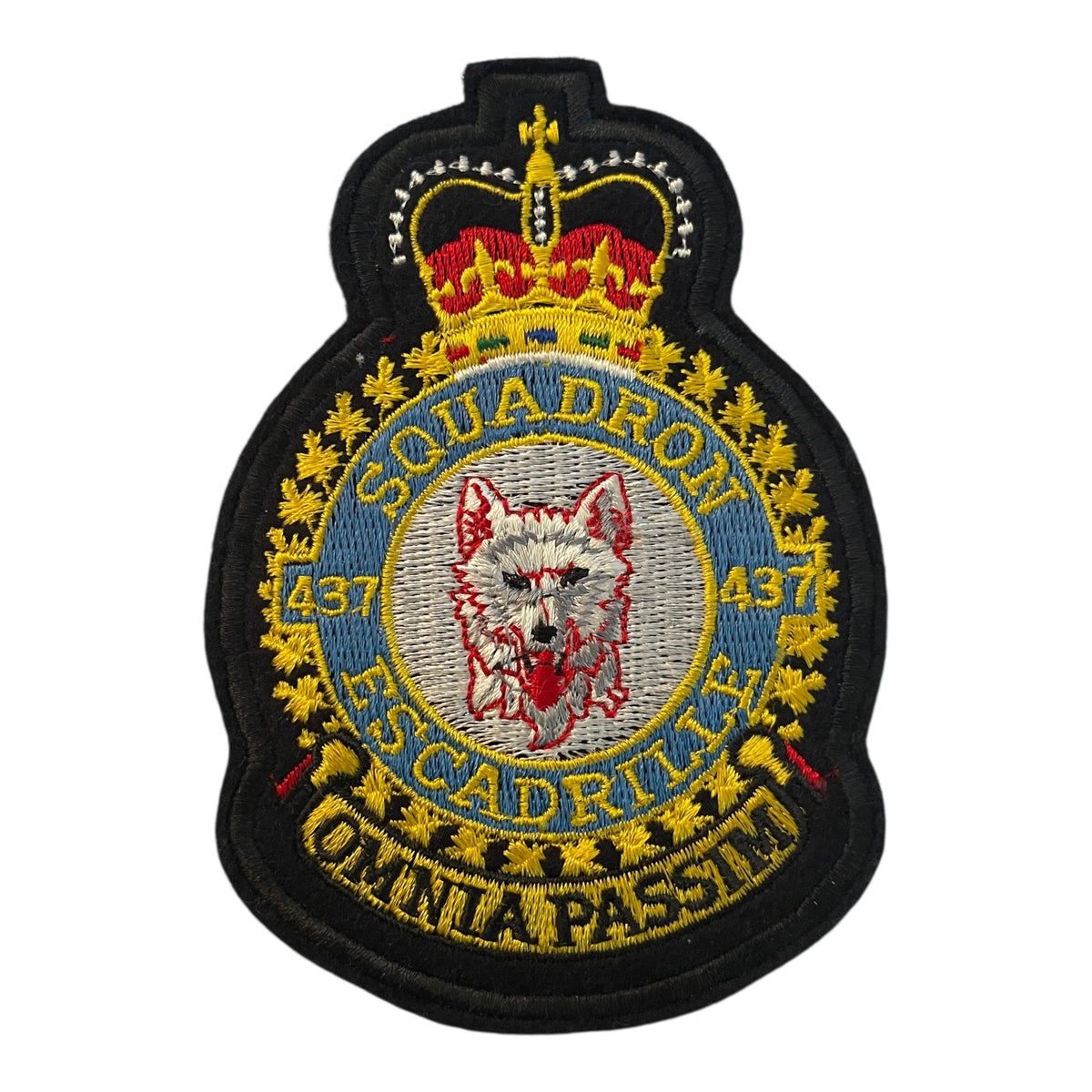 RCAF / CAF 437 Squadron FLIGHT SUIT JACKET CREST / PATCH – Marway ...