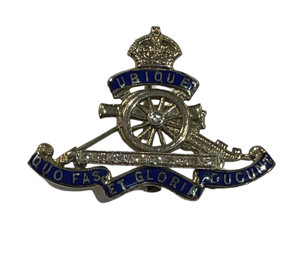 Royal Canadian Artillery Sweetheart pin with Diamonds