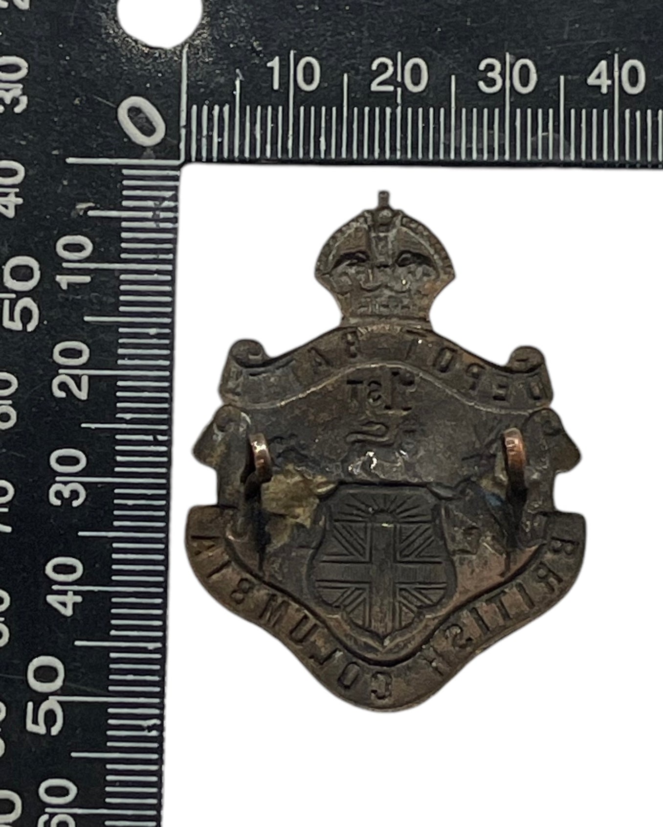 WW1 CEF 1st Depot Battalion British Columbia Cap Badge Marway