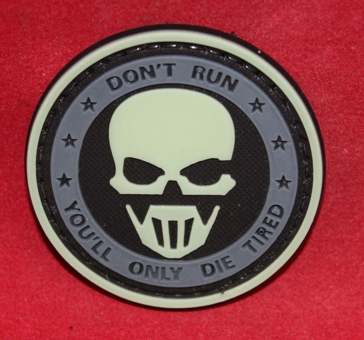 Pvc SNPER No Need to RUN You'll Only De TRED Patch Morale Funny Army Unform Bag fak Arsoft