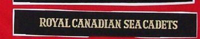ROYAL CANADIAN SEA CADETS Naval Cap Tally (NAVY HMCS)