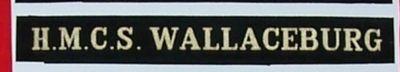 H.M.C.S. WALLACEBURG Naval Cap Tally (NAVY HMCS)
