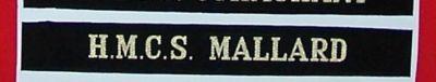 H.M.C.S. MALLARD Naval Cap Tally (NAVY HMCS)