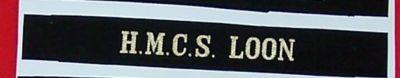 H.M.C.S. LOON Naval Cap Tally (NAVY HMCS)