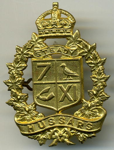 WW2 7/11th Hussars Cap Badge