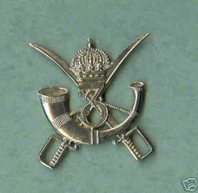 BELGIUM Armoured Troops Cap Badge, 3rd Chassiers