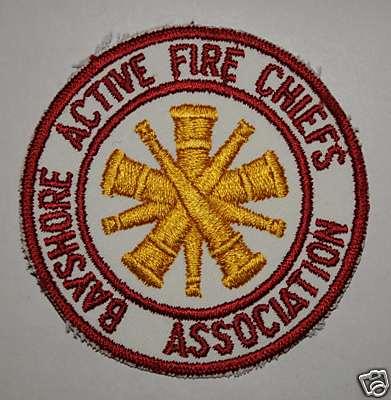 New Jersey. Bayshore Active Fire Chiefs Shoulder Patch