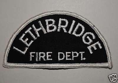 Alberta. Lethbridge Fire Department Shoulder Patch.