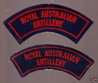 AUSTRALIAN Artillery CORPS CLOTH SHOULDER FLASHES, pair