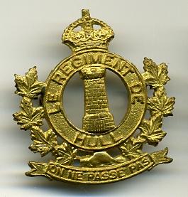 Le Regiment De Hull Cap Badge