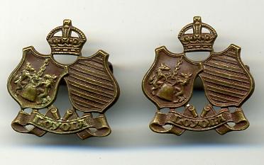 Loyola College Contingent COTC Collar Badge Pair