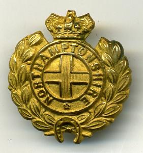 Officers Northamptonshire Regt. Collar Badge, QVC