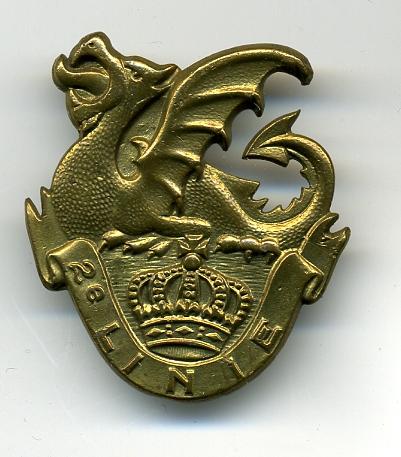 Belgium: 2nd Infantry Line Cap Badge