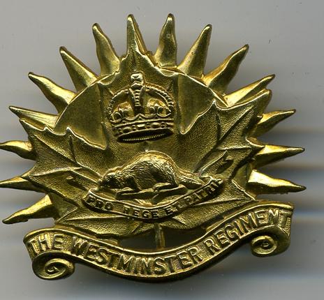 The Westminster Regiment Cap Badge