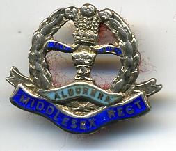 The Middlesex Regiment Sterling Sweetheart Pin