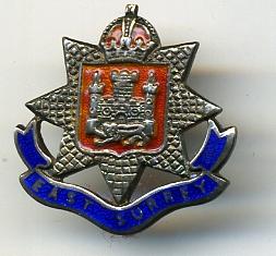 The East Surrey Regiment Sterling Sweetheart Pin