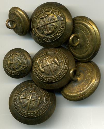 Lot of 7, Canadian Corps of Commissionaires Uniform Buttons