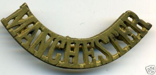 British, MANCHESTER Regiment Brass Shoulder Title