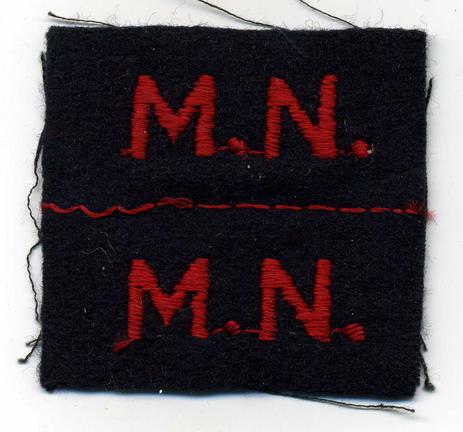 M.N. Merchant Navy Patch Pair