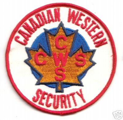POLICE/SECURITY CLOTH FLASH CANADIAN WESTERN