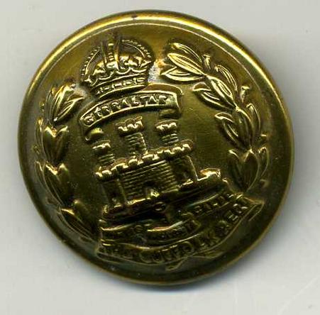 Suffolk Regiment Brass Uniform Button