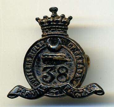 Pre WW1 38th Regiment Dufferin Rifles Collar Badge
