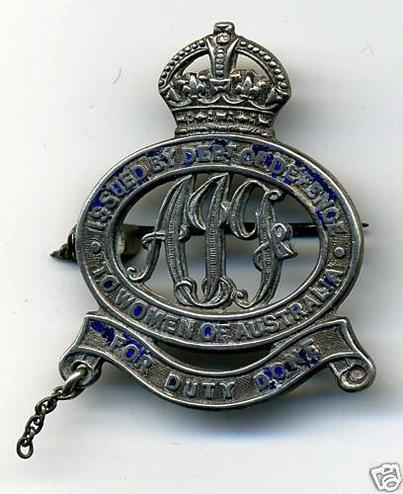 WW2 For Duty Done Women of AUSTRALIA DOF Service Pin