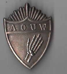 AOUW Ancient Order of United Workers Silver badge