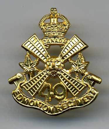 WW2 Edmonton Regiment Collar Badge