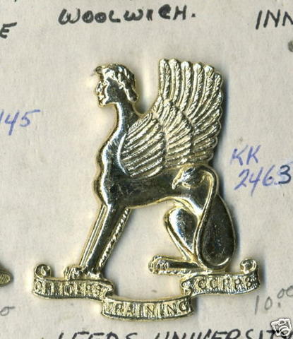 British Army, Leeds University OTC Cap Badge Staybright