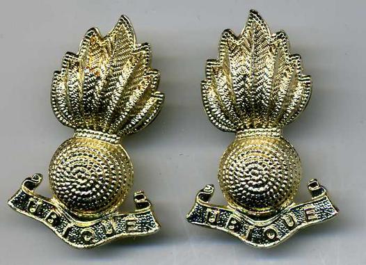 Royal Artillery, Anodized Collar Badge Pair