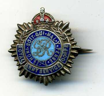 ROYAL ARMY SERVICE CORPS SWEETHEART PIN