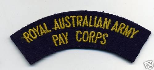 Royal Australian Army Pay Corps Cloth Shoulder Patch